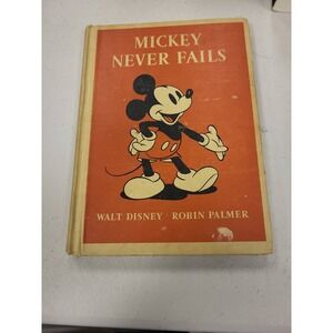 Walt Disney Mickey Never Fails Book 1939 D.C. Heath & Co. Vintage‎ Collectible